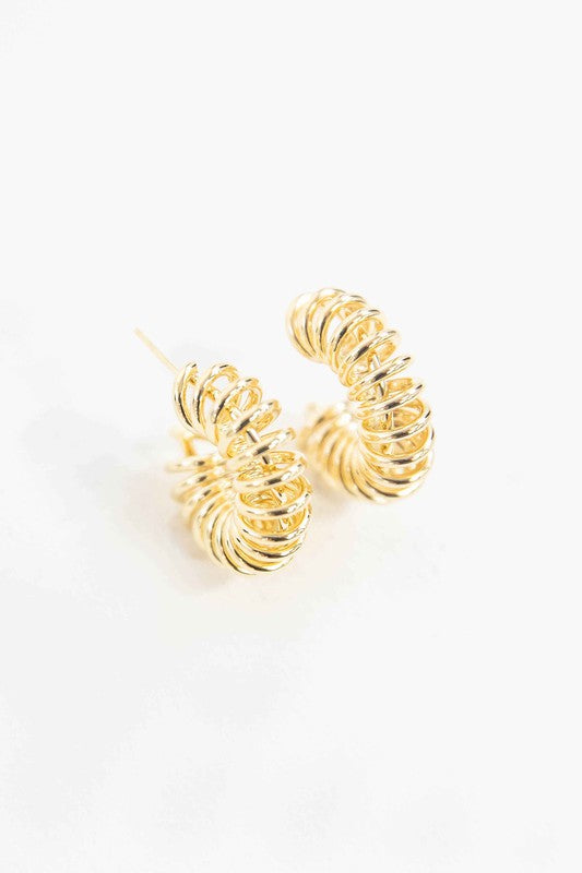 Coiled Hoop Earrings