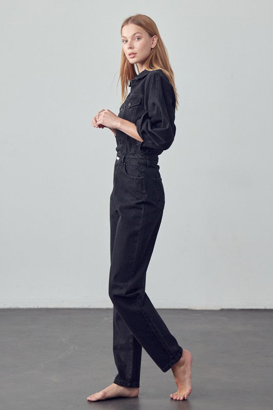 Chic Balloon Sleeve Jumpsuit for Women – Elegant & Trendy Jumpsuit with Modern Bohemian Style