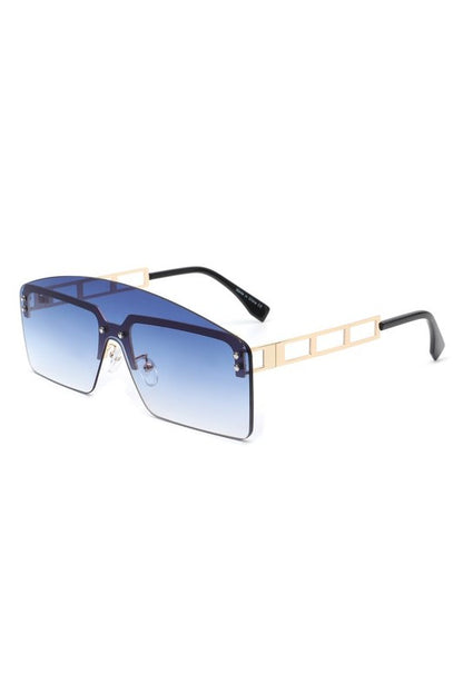 Futuristic Retro Rimless Square Fashion Sunglasses