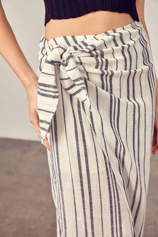 Stripe Overlap Skort