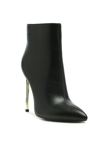 Siren Bootie Metallic Stiletto Heel