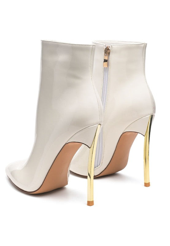 Siren Bootie Metallic Stiletto Heel