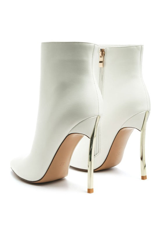 Siren Bootie Metallic Stiletto Heel