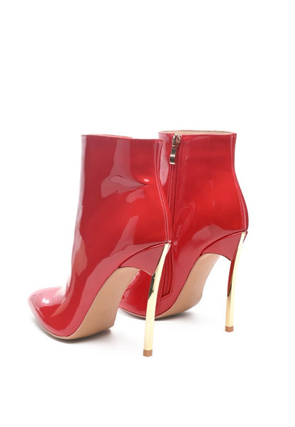 Siren Bootie Metallic Stiletto Heel