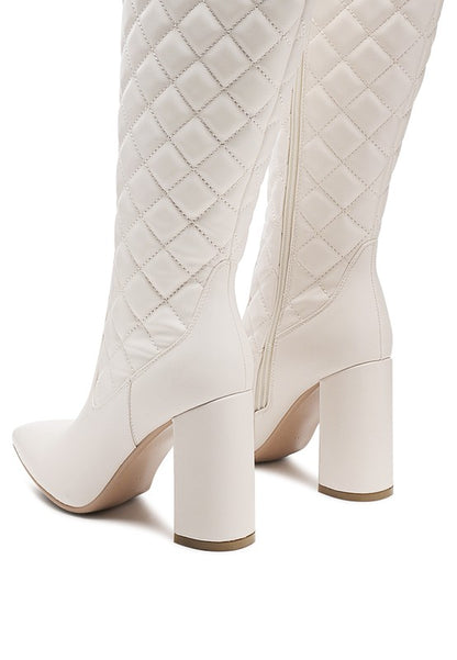 Faux Leather Quilt Boot