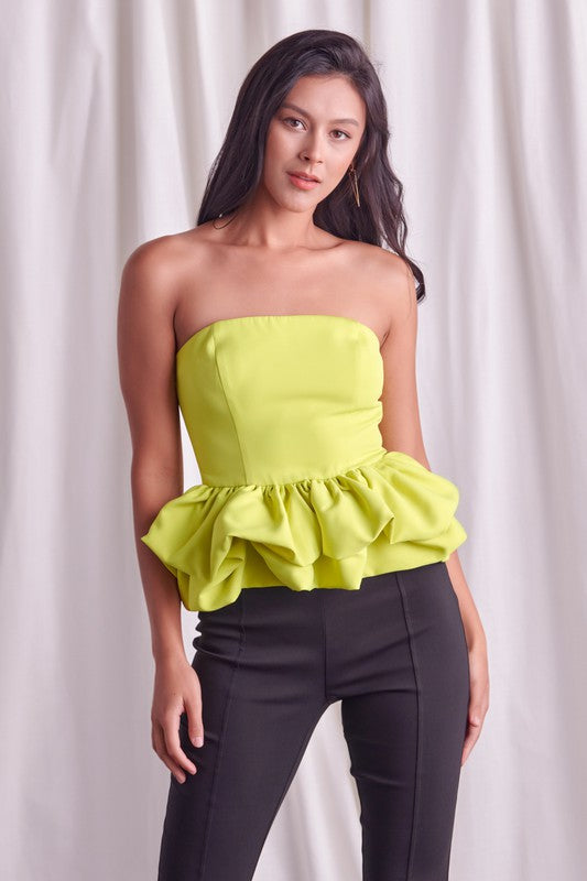 Off Shoulder Ruffle Peplum Top