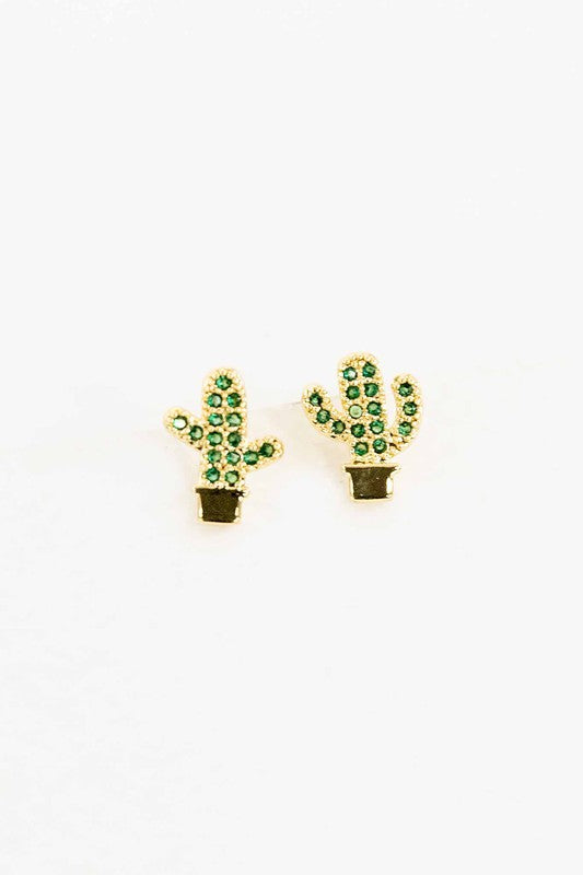 Mini Cactus Earrings