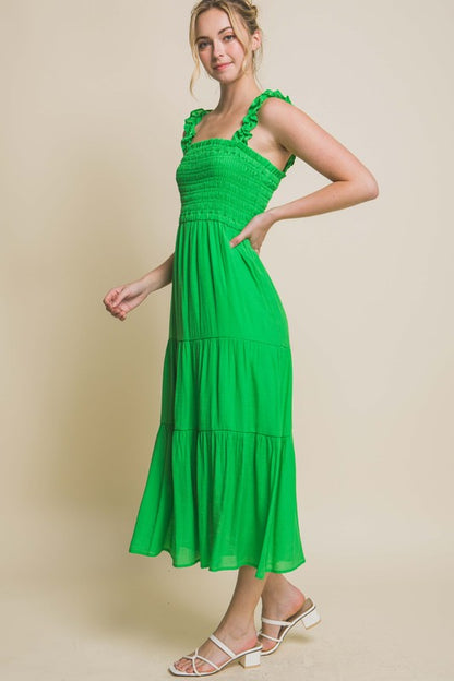 Smocked Bodice Maxi Dress