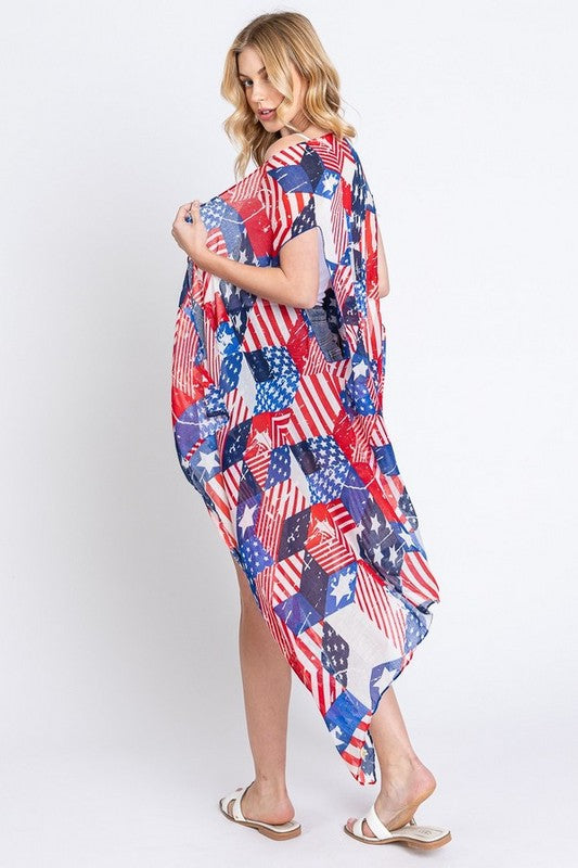 American Flag Everyday Kimonos Vest