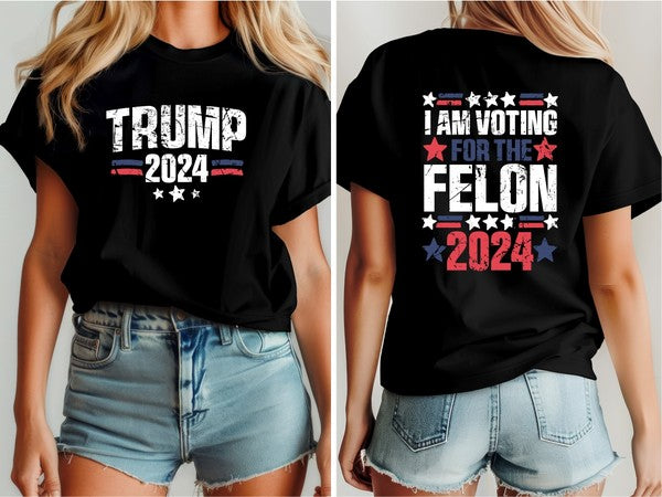 I'm Voting for the Felon Trump 2024 Softstyle Tee