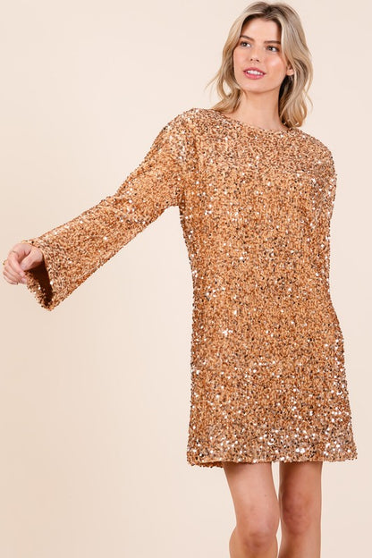 Sequin Cocktail Mini Dress