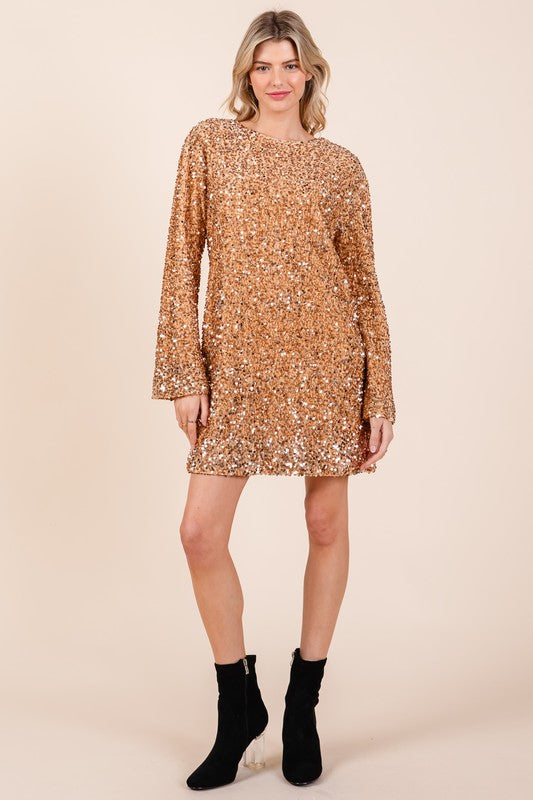 Sequin Cocktail Mini Dress