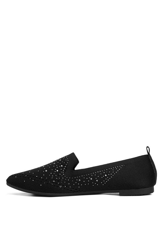 Abedi Rhinestone Embellished Pull Tab Loafers