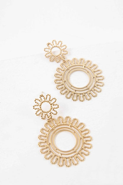 Lace Flower Drop Earrings