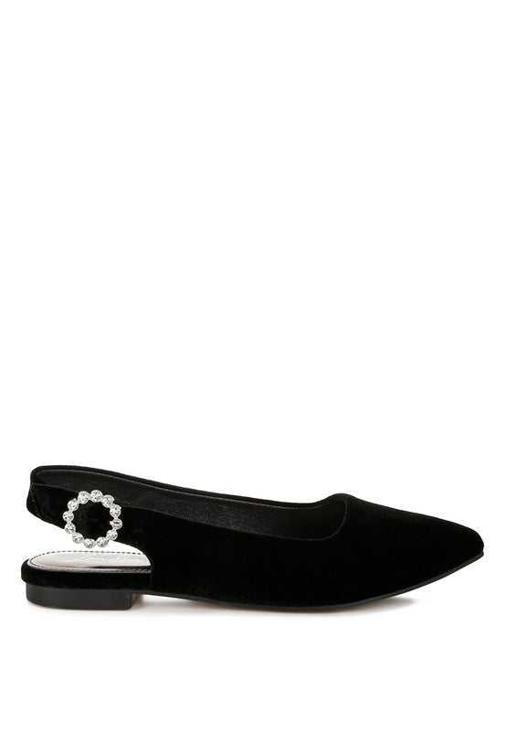 Dolan Velvet Slingback Flat Sandals