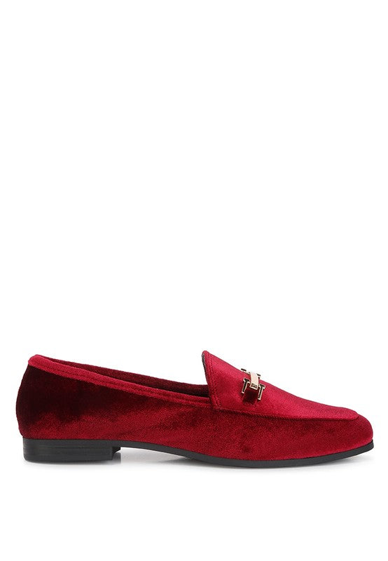 Evelio Horsebit Embellsihed Velvet Loafers