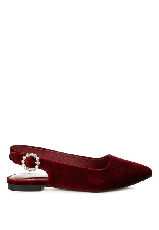 Dolan Velvet Slingback Flat Sandals