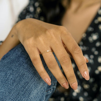 Crystal Baguette Twist Ring