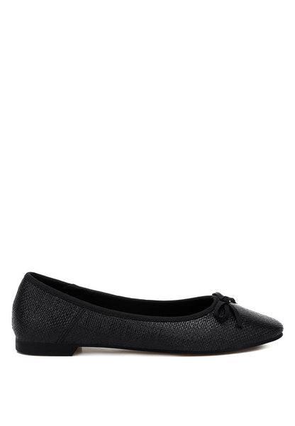 Paper Rings Raffia Ballet Flats