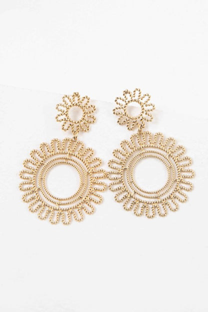 Lace Flower Drop Earrings