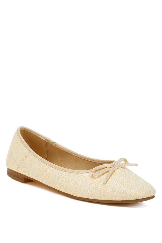 Paper Rings Raffia Ballet Flats