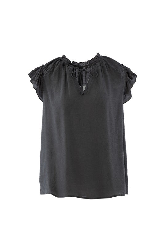 Ruffle trim blouse