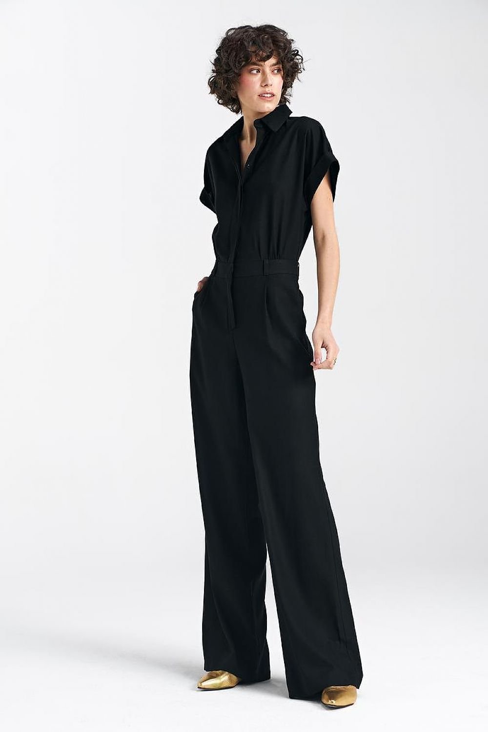 Black Wide Leg JumpSuit Nife