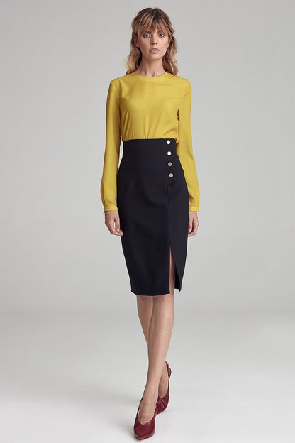 Simple Knee-Length Pencil  Skirt Nife