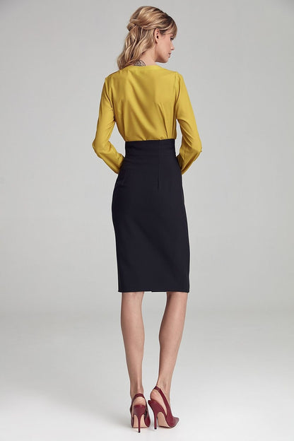 Simple Knee-Length Pencil  Skirt Nife