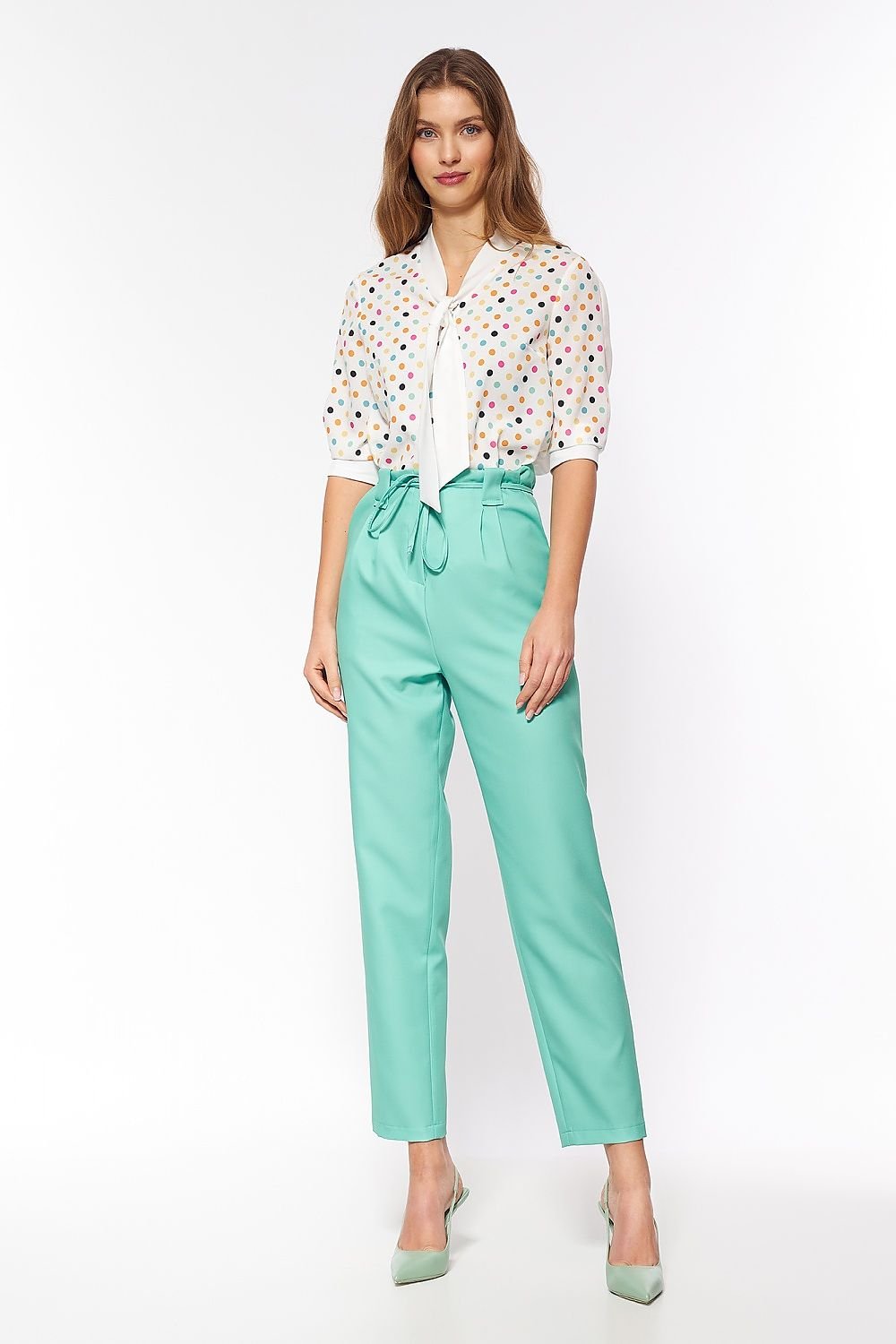 Women Mint Green Trousers Nife