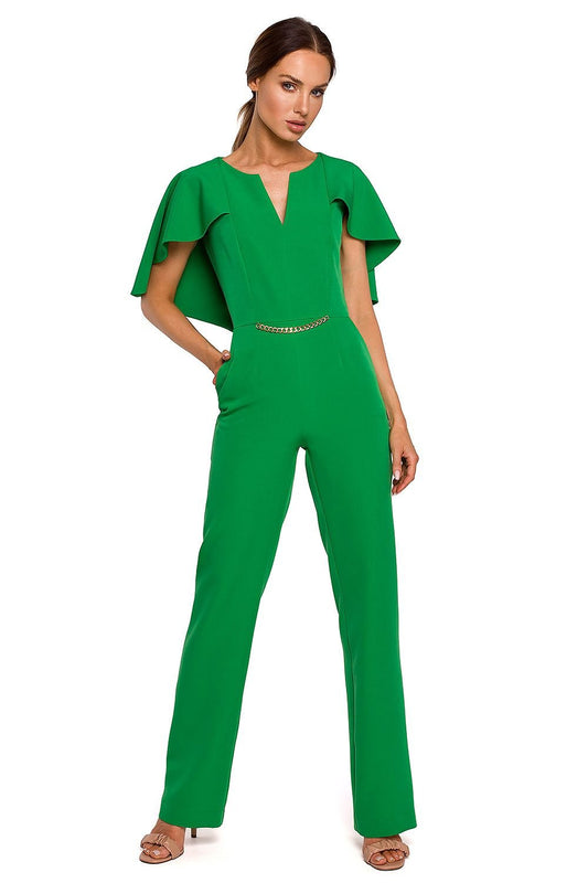 Green Straight Leg JumpSuit Moe