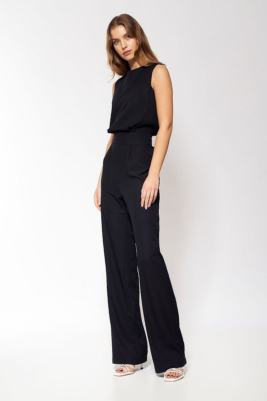 Black Straight Legs Jumpsuit  Nife