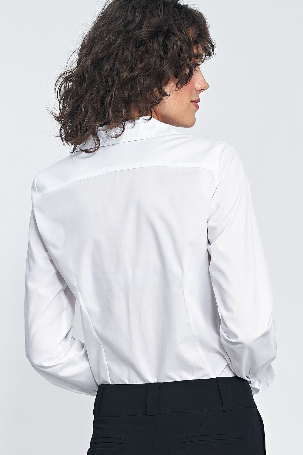 Elegant white Long sleeve shirt Nife