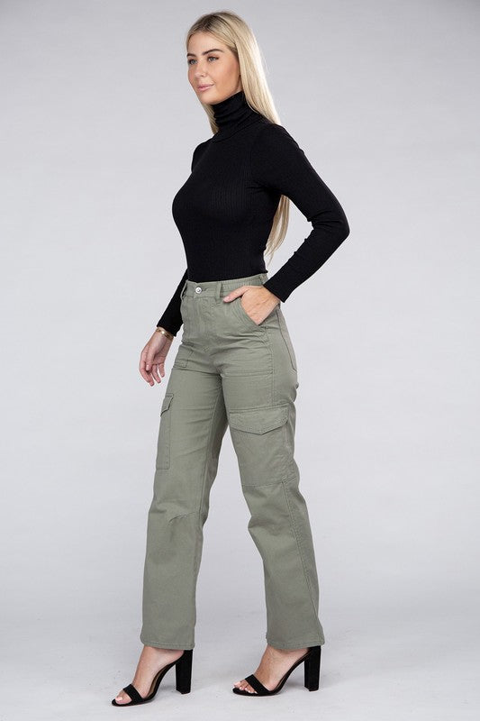 Everyday Wear Elastic-Waist Cargo Pants