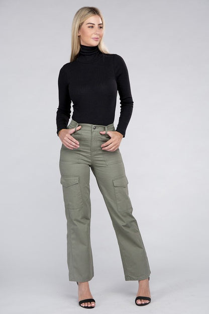 Everyday Wear Elastic-Waist Cargo Pants