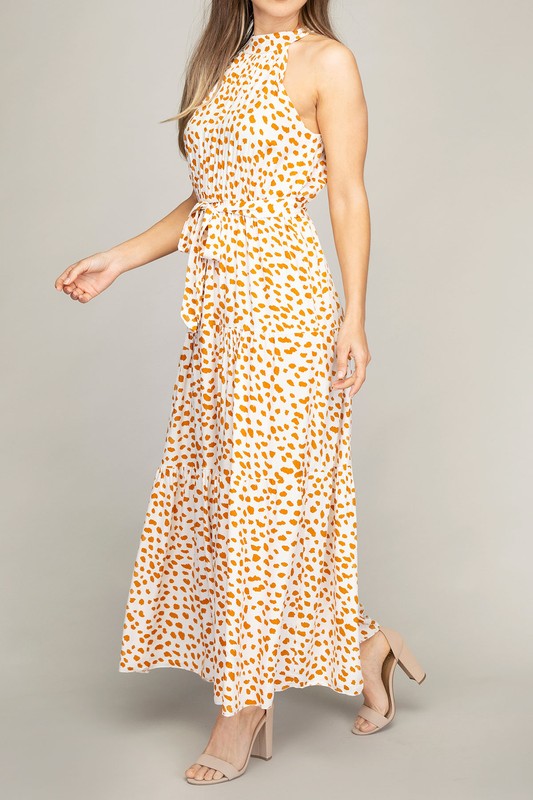 Tiered maxi dress Leopard Print