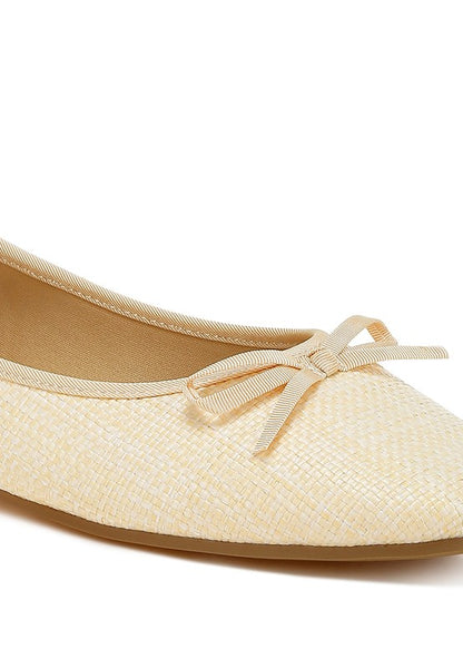 Paper Rings Raffia Ballet Flats