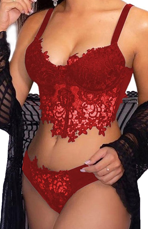 Crochet Lace Lingerie Set