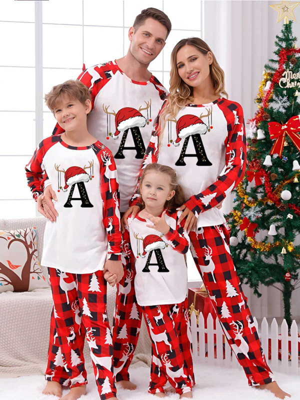 Christmas Parent-Child Pajama Set (A-Z letters are optional)