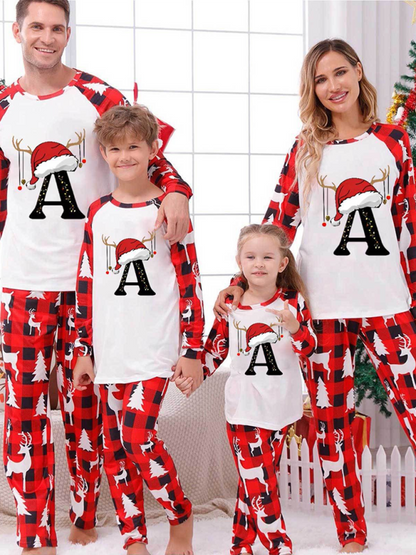 Christmas Parent-Child Pajama Set (A-Z letters are optional)