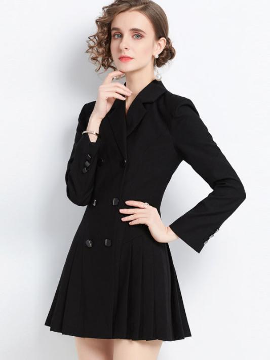 Double-Breasted Jacket Dress