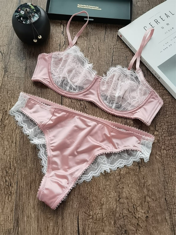 Lingerie Lace Push-Up Bra Set