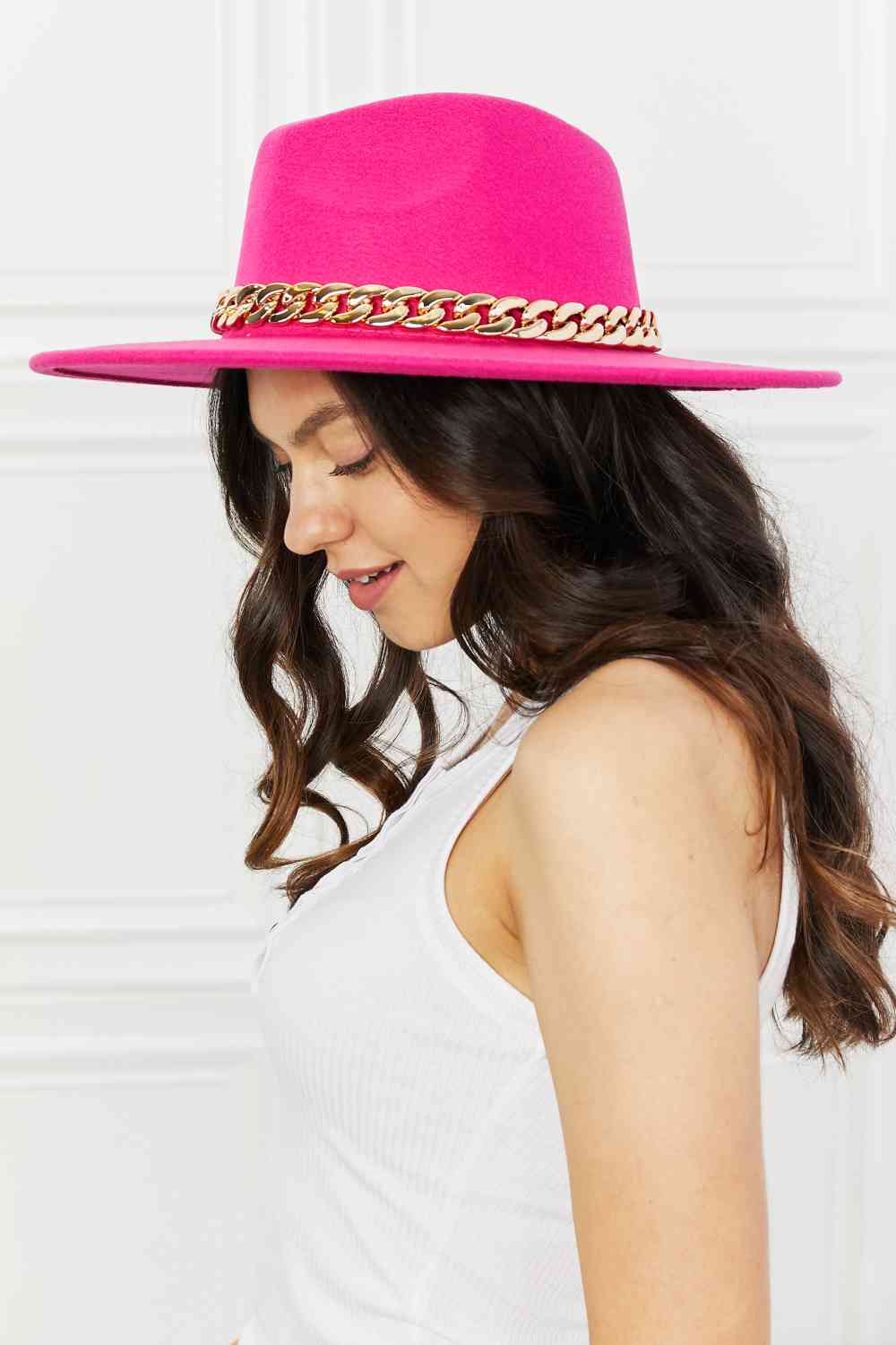 Fame Keep Your Promise Fedora Hat in Pink